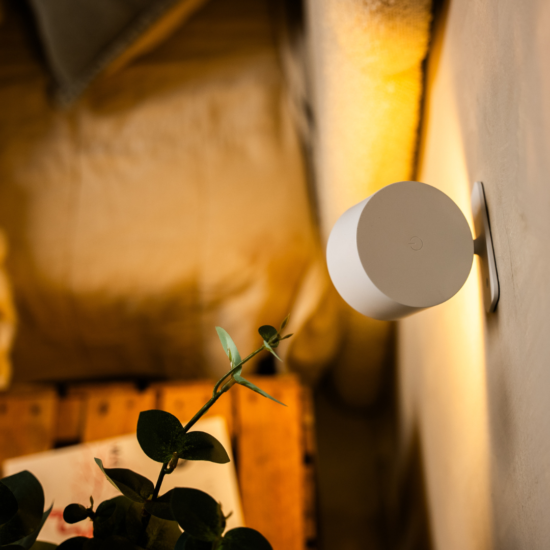 White LED wall lamp for bedroom or hallway